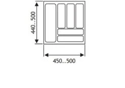 Culinorm Bestekbak - Besteklade - 50 Cm Breed X 50 Cm Diep - Grijs -Skimask 1200x850
