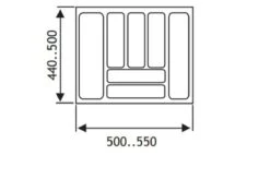 Culinorm Bestekbak - Besteklade - 55 Cm Breed X 50 Cm Diep - Grijs -Skimask 1200x850 4