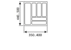 Culinorm Bestekbak - Besteklade - 40 Cm Breed X 50 Cm Diep - Grijs -Skimask 1200x850 5