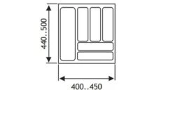 Culinorm Bestekbak - Besteklade - 45 Cm Breed X 50 Cm Diep - Grijs -Skimask 1200x850 6