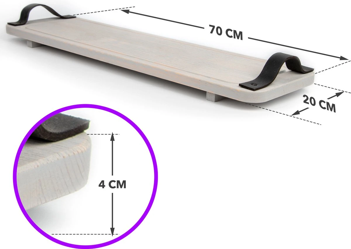 Rustiq Houten Serveerplank – Borrelplank Voor Tapas – Tapasplank – Groot – 70CM Lang – XXL 8 Rustiq Houten Serveerplank – Borrelplank Voor Tapas – Tapasplank – Groot – 70CM Lang – XXL - Afbeelding 6