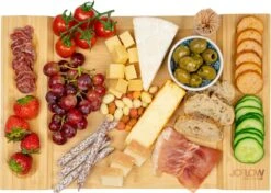 JoFlow® Premium Borrelplank Of Tapasplank Bamboe Hout | Kaasplank Of Serveerplank| INCL. EXTRA Tapas Schaaltje -Skimask 1200x855 10