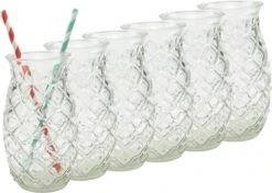 Merkloos Beker - Glas Ananas - 6 Stuks - Zomer - Cocktail -400ml -Skimask 1200x857 8