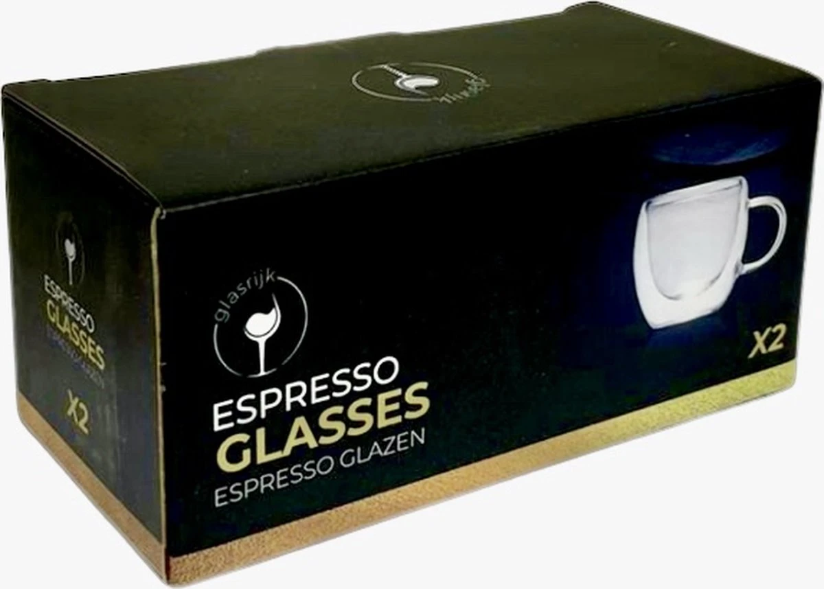 Glasrijk® Dubbelwandige Espresso Glazen - 80 Ml - 2 Stuks - Espresso Kopjes - Espresso Kopjes Dubbelwandig - Espresso Glazen - Espressokopjes - Dubbelwandige Glazen 7 Glasrijk® Dubbelwandige Espresso Glazen - 80 Ml - 2 Stuks - Espresso Kopjes - Espresso Kopjes Dubbelwandig - Espresso Glazen - Espressokopjes - Dubbelwandige Glazen - Afbeelding 5