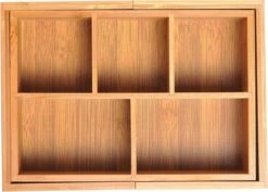 Verstelbare Lade Organizer - Voor Bestek/Keuken/Bureau/Make-Up/Accessoires – Uitschuifbare Lade Inzet Verdeler - Opbergbak Doos - Verstelbaar In 5 Of 7 Compartimenten - Duurzaam Bamboe Hout -Skimask 1200x859 4