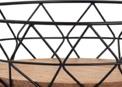 Parya Home - Fruitmand Metaal Broodmand Ronde Fruitschaal Neo 28 Cm H 10 Cm Zwart Metaal -Skimask 1200x863 5