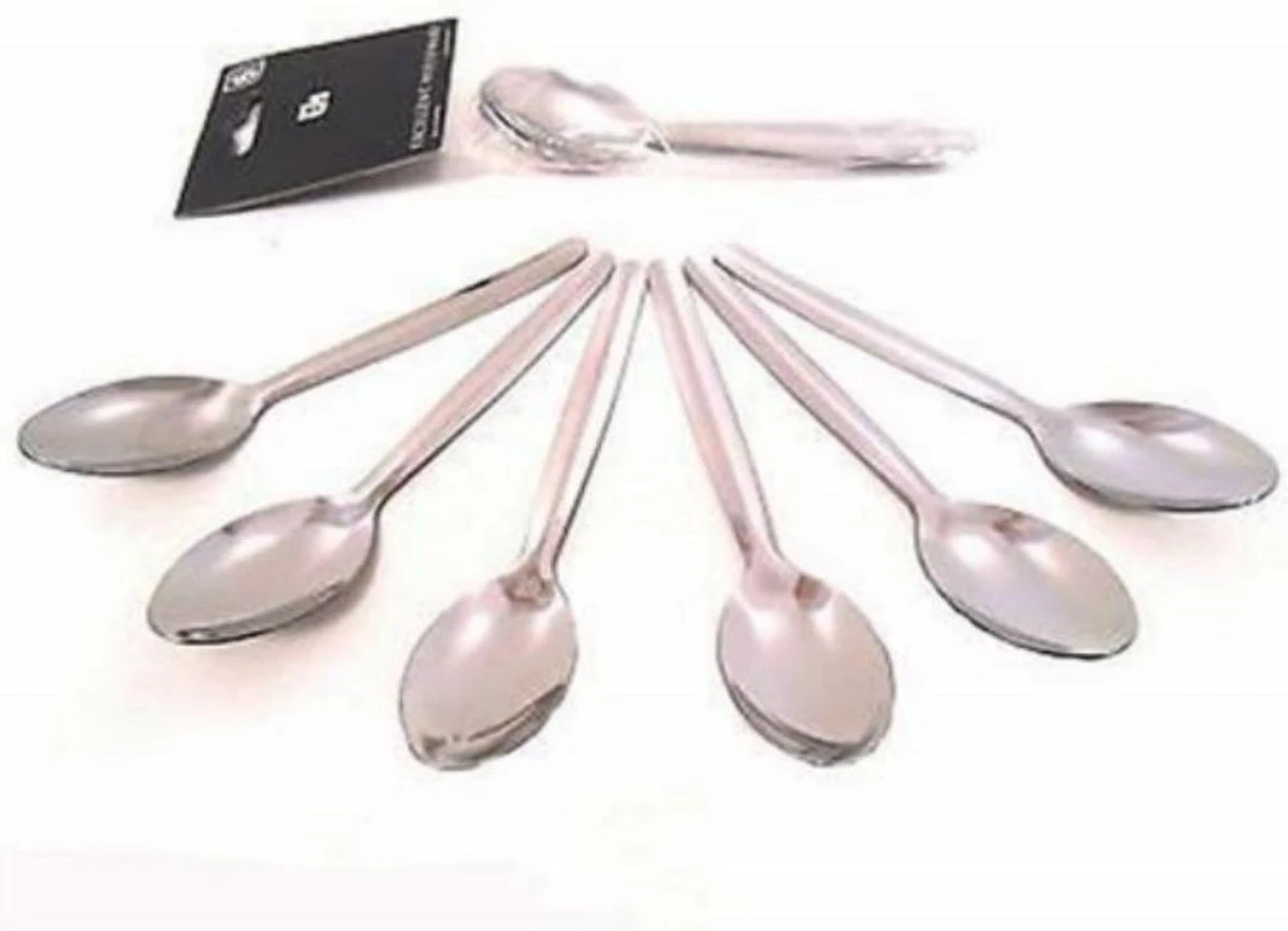 Merkloos Excellent Houseware RVS Theelepels Set 6 Stuks 4 Merkloos Excellent Houseware RVS Theelepels Set 6 Stuks - Afbeelding 2