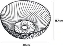 Fruitschaal/fruitmand Rond Zwart Metaal 30 Cm - Fruitschalen/fruitmanden - Draadmand Van Metaal -Skimask 1200x870 6