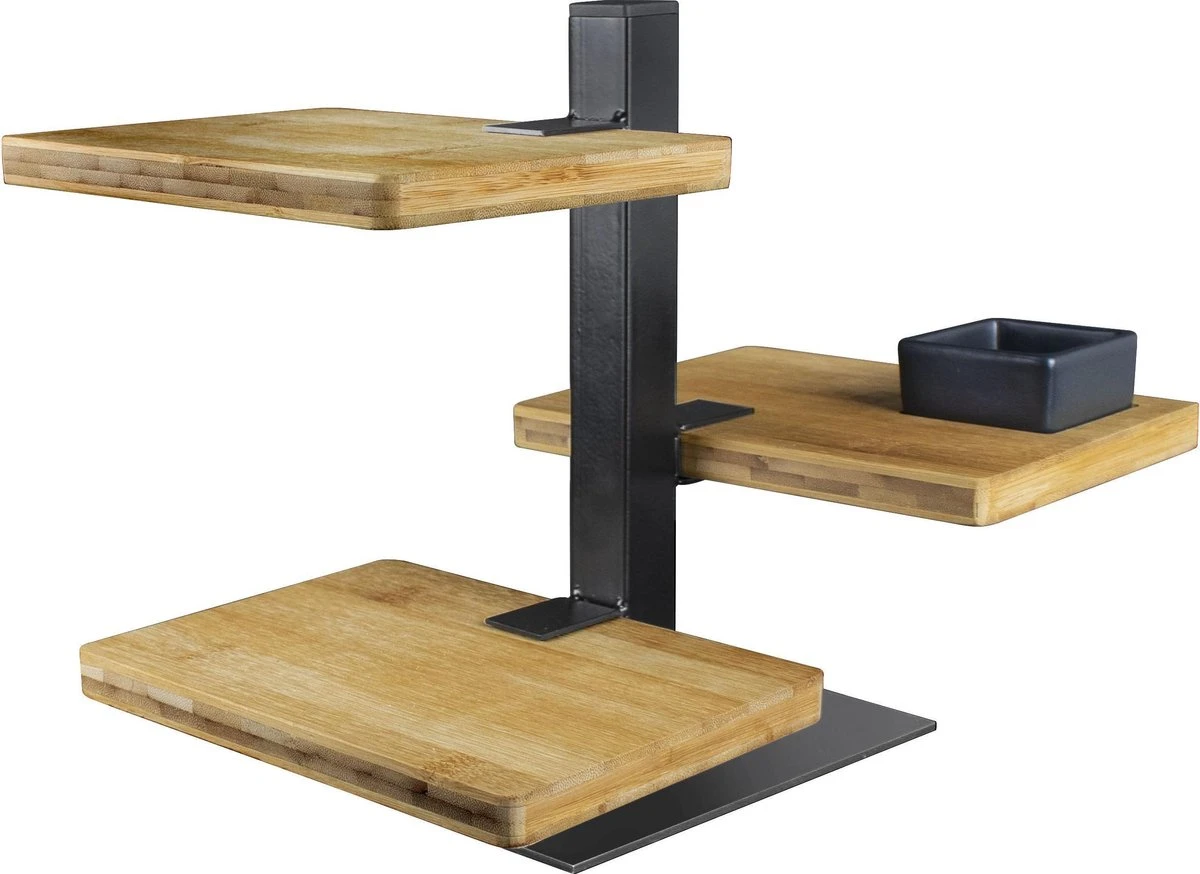 Gusta Serveertoren - 3 Bamboe Planken 3 Gusta Serveertoren - 3 Bamboe Planken