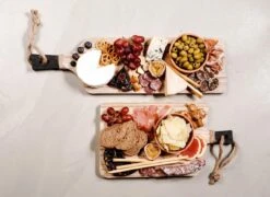 SENZA Borrelplank Met Handvat - Tapasplank - Paulownia Hout - Zwart Hout - 40 X 22 CM -Skimask 1200x874 12