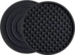 Castagnola Siliconen Onderzetters Met Houder – Onderzetters Voor Glazen – Onderzetters Design – Onderzettersset – Drink Onderzetters – Hoogwaardige Siliconen – Set Van 14 – Zwart -Skimask 1200x880 10