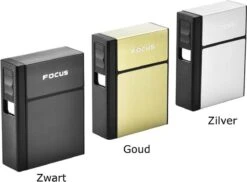 Boscer® - Sigaretten Doosje Met Aansteker | Elektrisch | 20 Pack Box | Beschermdoos | USB Oplaadbaar | Zilver -Skimask 1200x884 9