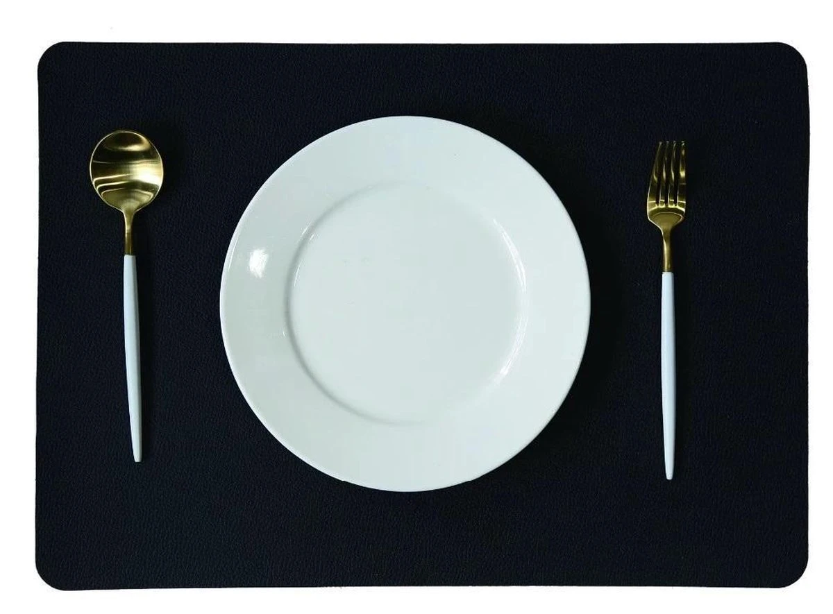 Jay Hill Placemats - Vegan Leer - Zwart - 46 X 33 Cm - 6 Stuks 10 Jay Hill Placemats - Vegan Leer - Zwart - 46 X 33 Cm - 6 Stuks - Afbeelding 8