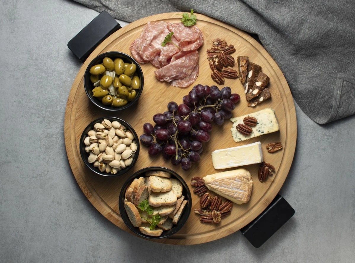 CasaLupo Serveerplank Gusta Lazy Susan Draaibaar ø 42 Cm 4 CasaLupo Serveerplank Gusta Lazy Susan Draaibaar ø 42 Cm - Afbeelding 2