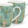 Pip Studio Jolie - Set 2 Tassen Flowers - Small 145ml - Mokken Klein - Bloemen - Groen -Skimask 1200x892 4