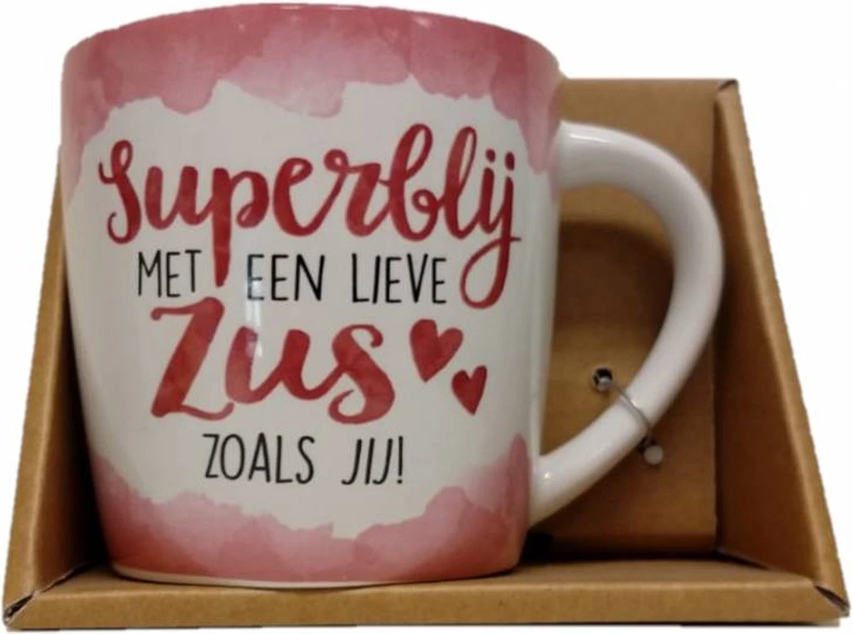 Enjoy Mok - Superblij Met Een Lieve Zus Zoals Jij - Met Binnentekst 5 Enjoy Mok - Superblij Met Een Lieve Zus Zoals Jij - Met Binnentekst - Afbeelding 3