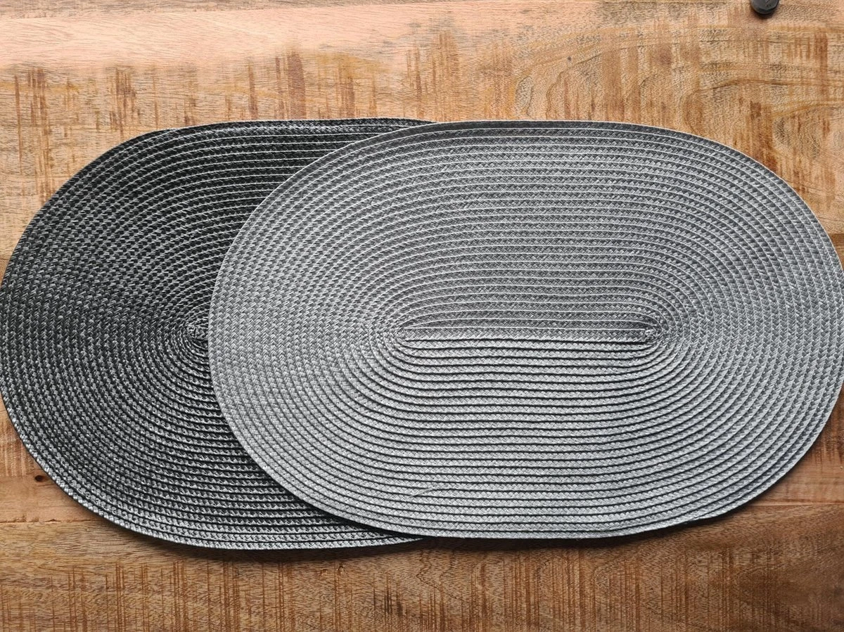 Merkloos EVER HOME Placemats- 4 STUKS - Ovaal - Placemat - Donkergrijs - 45x30cm 7 Merkloos EVER HOME Placemats- 4 STUKS - Ovaal - Placemat - Donkergrijs - 45x30cm - Afbeelding 5