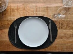 Merkloos EVER HOME Placemats- 4 STUKS - Ovaal - Placemat - Zwart - 45x30cm -Skimask 1200x899 53