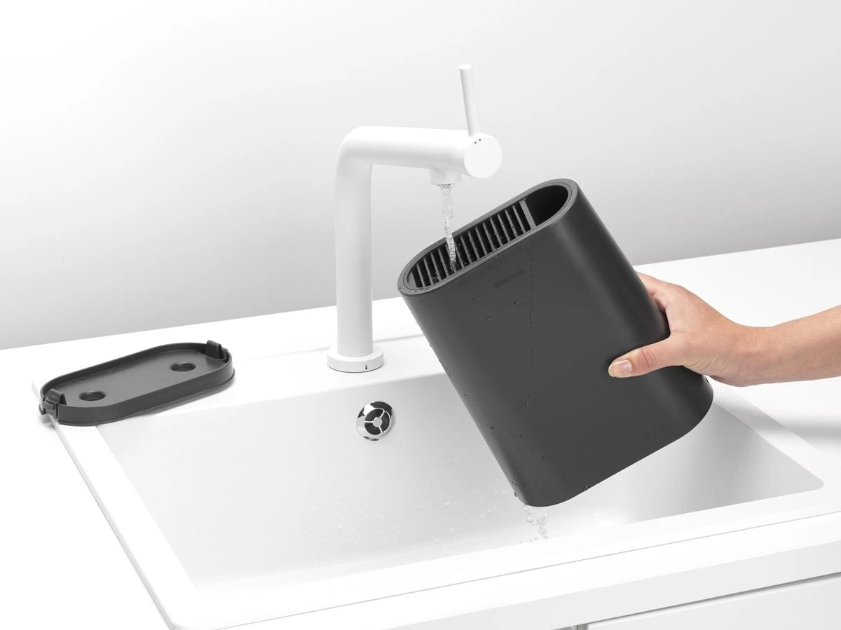 Brabantia Profile Universeel Messenblok - Met Keukengerei Houder - Dark Grey 7 Brabantia Profile Universeel Messenblok - Met Keukengerei Houder - Dark Grey - Afbeelding 5