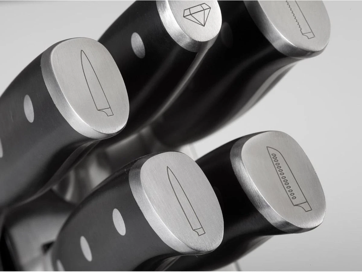 Diamant Sabatier Integra Messenblok - 8-Delig - Naturel Eikenhout - RVS - Inclusief Aanzetstaal 4 Diamant Sabatier Integra Messenblok - 8-Delig - Naturel Eikenhout - RVS - Inclusief Aanzetstaal - Afbeelding 2