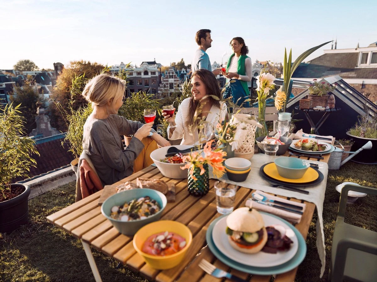 Mepal - Serviesset Bloom 8-delig – Geschikt Als Stijlvol Buitenservies - Pebble Black – Ideaal Voor Buiten En Binnen – Licht In Gewicht 6 Mepal - Serviesset Bloom 8-delig – Geschikt Als Stijlvol Buitenservies - Pebble Black – Ideaal Voor Buiten En Binnen – Licht In Gewicht - Afbeelding 4