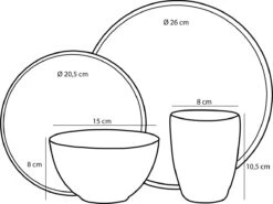 Mica Decorations Tabo Serviesset 4 Persoons - Grijs -Skimask 1200x900 172