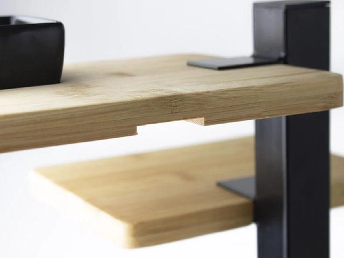 Gusta Serveertoren - 3 Bamboe Planken 8 Gusta Serveertoren - 3 Bamboe Planken - Afbeelding 6