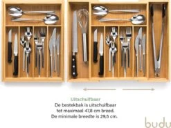Budu Uitschuifbare Bamboe Bestekbak #38 (38 Cm Diep) - Bestekcassette Hout - Besteklade - 38 X 29,5 - 47,8 Cm - 5/7 Vakken 12 Budu Uitschuifbare Bamboe Bestekbak #38 (38 Cm Diep) - Bestekcassette Hout - Besteklade - 38 X 29,5 - 47,8 Cm - 5/7 Vakken -Skimask 1200x900 35
