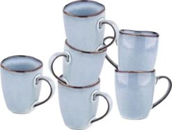 Koffiekopjes - Cappuccino Kop - Theemok - Koffiebeker - Blauw - 320ml - Set Van 6 15 Koffiekopjes - Cappuccino Kop - Theemok - Koffiebeker - Blauw - 320ml - Set Van 6 -Skimask 1200x904 5