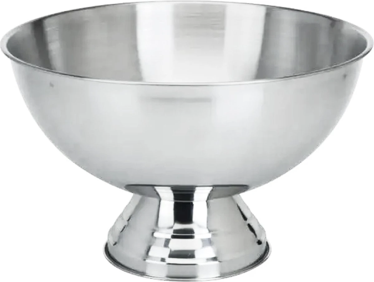 Excellent Houseware Champagnekoeler/schaal Op Voet - RVS - 39 X 24 Cm 4 Excellent Houseware Champagnekoeler/schaal Op Voet - RVS - 39 X 24 Cm - Afbeelding 2