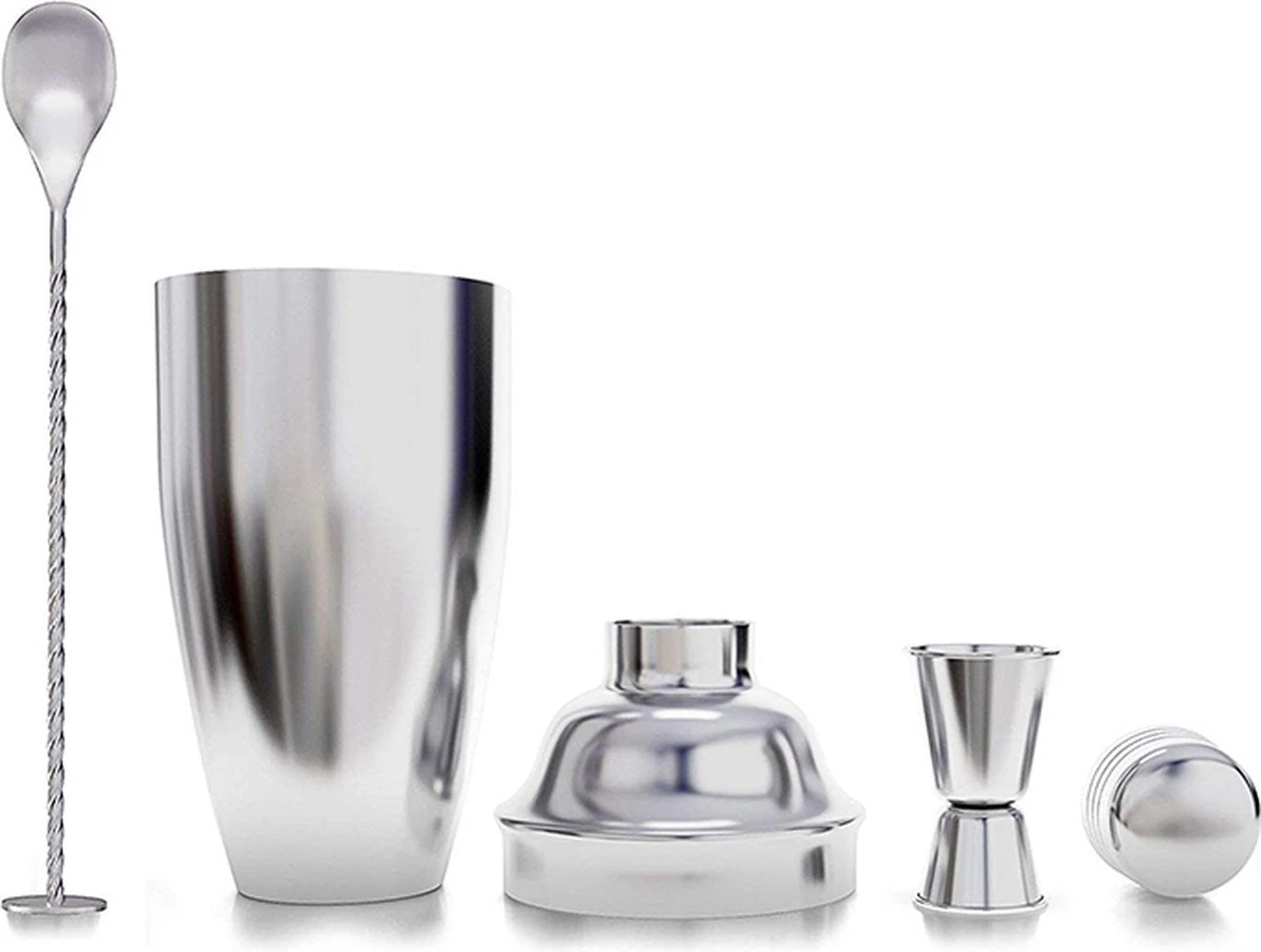 RVS Cocktail Shaker Set 700ml 6 RVS Cocktail Shaker Set 700ml - Afbeelding 4
