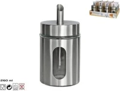 Gerim - Suikerpot/suikerstrooier RVS Metaal Met Strooi Tuit 260 Ml -Skimask 1200x908 3