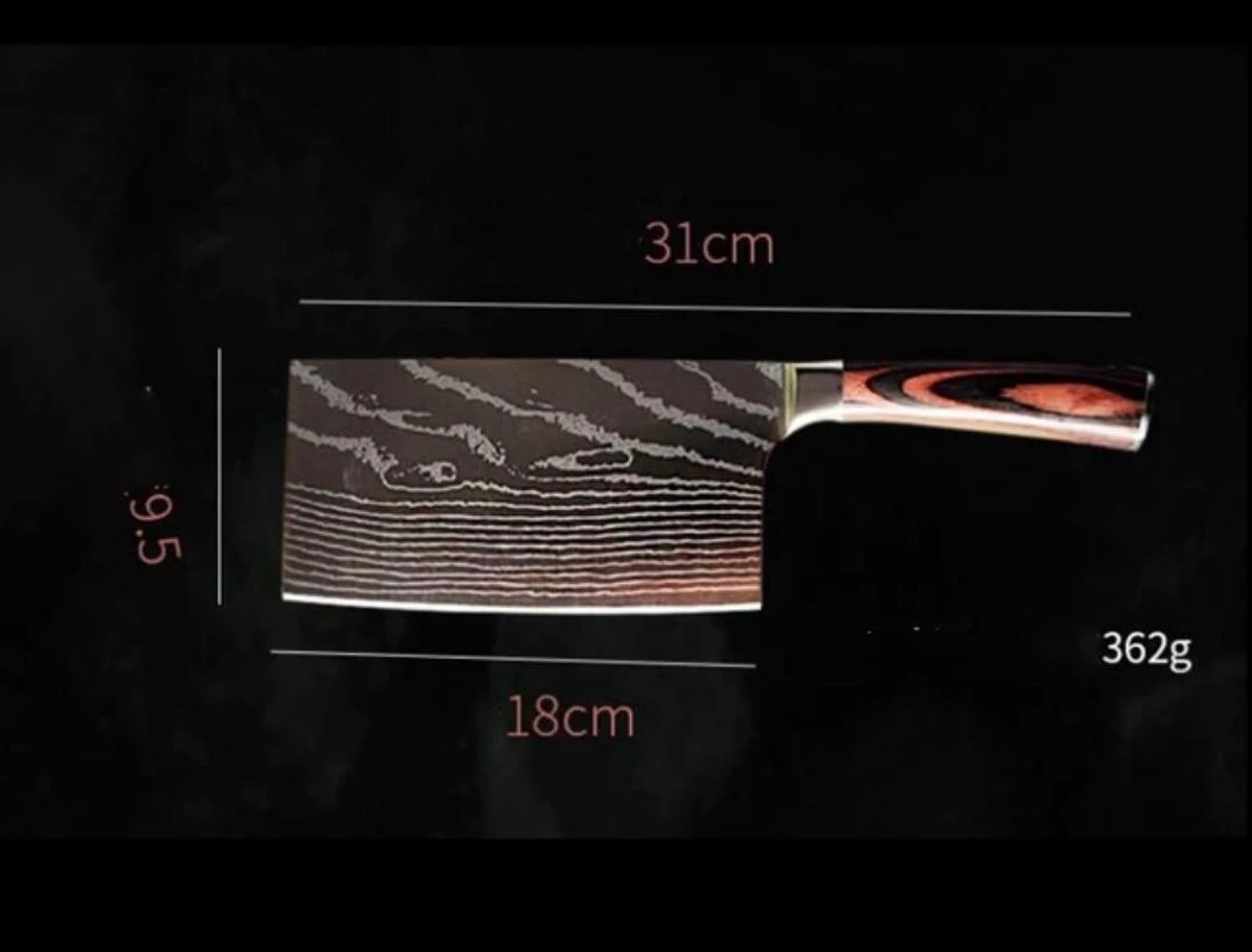 ChoppEtt Hakmes Voor Vlees | Inclusief Messenslijper | 31cm | Roestvrij Staal | Hakmessen | Hakmes Kokmes | Hakmes Slager | ChoppEtt | 9 ChoppEtt Hakmes Voor Vlees | Inclusief Messenslijper | 31cm | Roestvrij Staal | Hakmessen | Hakmes Kokmes | Hakmes Slager | ChoppEtt | - Afbeelding 7