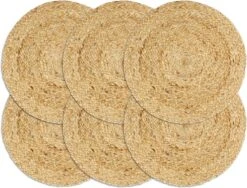VidaXL Placemats 6 St Rond 38 Cm Jute Natuurlijk -Skimask 1200x914 4