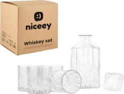 Niceey Whiskey Set - Whiskey Glazen - Whiskey Karaf - 4 Glazen Met Karaf - 5 Delig -Skimask 1200x914 9