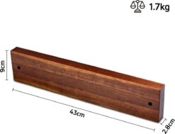 VDN Magnetische Messenhouder – Acacia Hout – Extra Groot – 7 Tot 9 Messen – Messenstrip -Skimask 1200x918 1