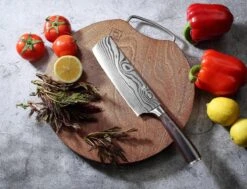 PAUDIN N6 Professioneel RVS Japans Nakiri Mes - 17,5 Cm - Hoogwaardig Roestvast Duits Carbonstaal - Damascus Patroon - Cadeau Tip 17 PAUDIN N6 Professioneel RVS Japans Nakiri Mes - 17,5 Cm - Hoogwaardig Roestvast Duits Carbonstaal - Damascus Patroon - Cadeau Tip -Skimask 1200x918