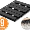 Keufens Wijnglazenhouder Matzwart | Voor 9 Wijnglazen | Wijnrek Hangend | Glazenrek | Wijnglazenrek | Glasophangrek | Wijnglasrek | Ophangrek Glazen | Bar Accessoires