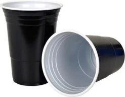 Merkloos Black Cups - 50stuk(s) - 475ml - Party Cups - Beerpong - Drankspel - Beerpong Bekers - Plastic Bekers -Skimask 1200x929 3