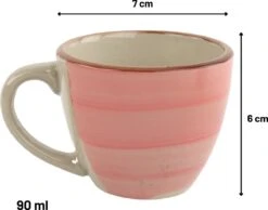 Orange85 Espresso Kopjes - Koffie - Set Van 6 - Meerdere Kleuren - 100 Ml - Aardewerk - Glazen - Met Oor - Koffiekopjes -Skimask 1200x942 2