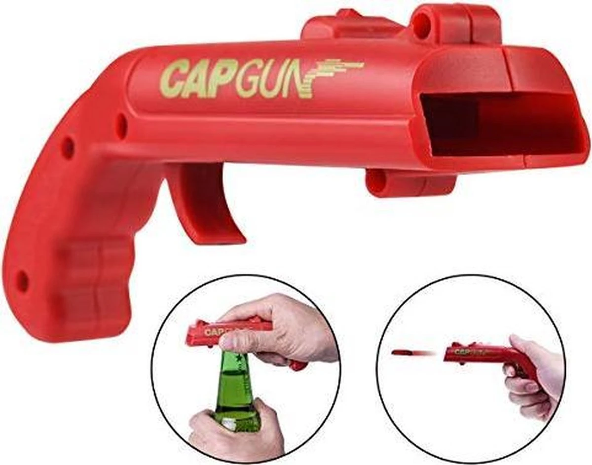 Bierdop Schieter - Dopjes Schieter - Dopjes Pistool - Bieropener - Flesopener - Uniek Cadeau - Bier Cadeau - Cap Gun 2.0 - Rode Kleur 9 Bierdop Schieter - Dopjes Schieter - Dopjes Pistool - Bieropener - Flesopener - Uniek Cadeau - Bier Cadeau - Cap Gun 2.0 - Rode Kleur - Afbeelding 7