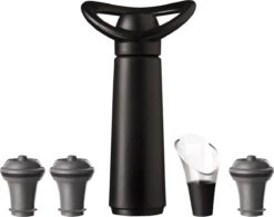 Vacu Vin Wijnpomp Concerto Vacuüm Rubber Zwart 5-delig