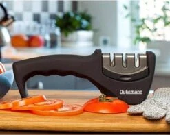 Dykemann Messenslijper - Doortrekslijper - 3 Verschillende Slijpkoppen - Antislip Voet - RVS - Met Anti-snij Handschoen & E-Book -Skimask 1200x955