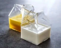 Glazen Melkkan In De Vorm Van Een Melkpak - 0,35l 5 Glazen Melkkan In De Vorm Van Een Melkpak - 0,35l -Skimask 1200x956 8