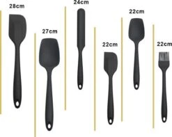 VITAMO Siliconen Spatels - Lepels - Kwast - Pannenlikker - BBQ - Hittebestendig - Vaatwasserbestendig - BPA Vrij - Keukengerei - Zwart - 6 Stuks Voordeelset 16 VITAMO Siliconen Spatels - Lepels - Kwast - Pannenlikker - BBQ - Hittebestendig - Vaatwasserbestendig - BPA Vrij - Keukengerei - Zwart - 6 Stuks Voordeelset -Skimask 1200x956 9