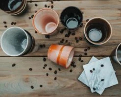 Koffiekopjes - Earth Koffiemok - Koffiebeker - Set Van 6 Kopjes - 200ML - Verschillende Kleuren - Porselein - Hip En Trendy -Skimask 1200x960 16