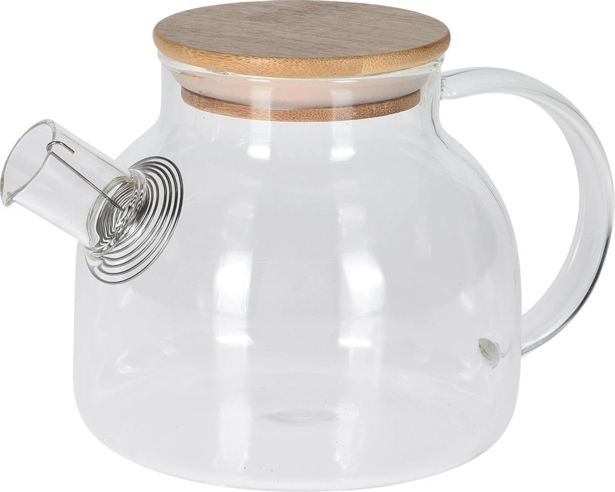 Excellent Houseware Glazen Theepot 800 Ml Met Filter - Theepotten/theekannen Van Glas 3 Excellent Houseware Glazen Theepot 800 Ml Met Filter - Theepotten/theekannen Van Glas