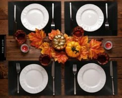 Four Love Placemats Kunststof - Kleur Zwart - Set Van 4 Stuks - Anti Slip Tafelbeschermer - Tafel Decoratie - Housewarming Cadeau - 45 X 30 Cm -Skimask 1200x960 26