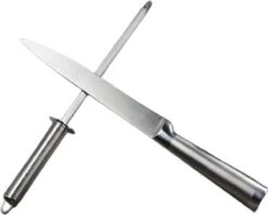 Minismus Professionele Aanzetstaal - Messenslijper Rvs - Aanzetstaal Rvs - Slijpstaaf - Aanzetstaal Voor Messen - Slijpsteen Slijpmachine - Messenslijpers - Messenslijper Aanzetstaal