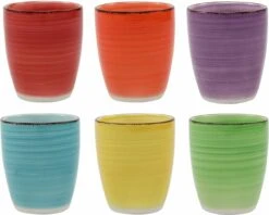 Tavola - Koffiemokken - Zonder Oor - Kleurrijk - Aardewerk - 160Ml - 6 Stuks - Ibizia 11 Tavola - Koffiemokken - Zonder Oor - Kleurrijk - Aardewerk - 160Ml - 6 Stuks - Ibizia -Skimask 1200x964 10